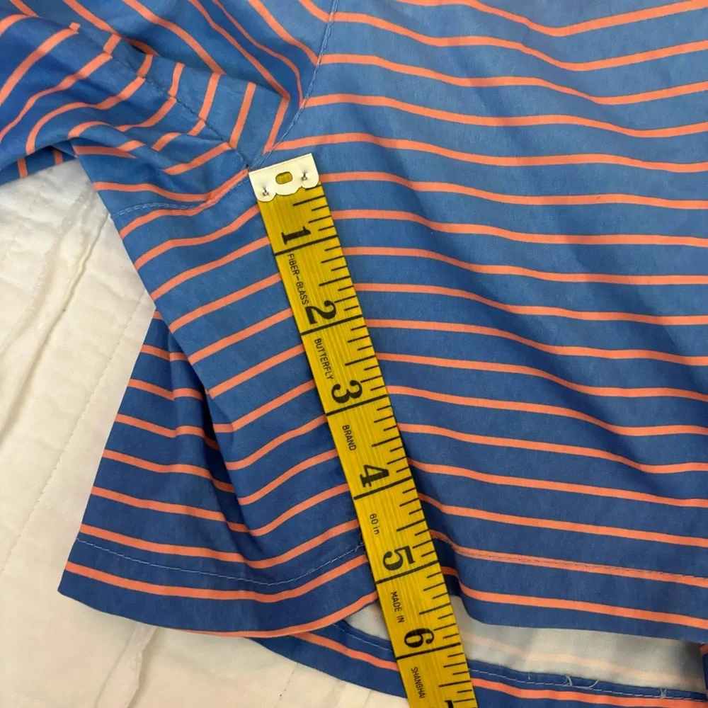 Southern Marsh Men’s XS Blue/Orange Striped Swim Trunks